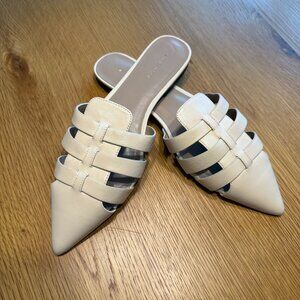 Ann Taylor Slides, Bone colored, never worn Size 9.5